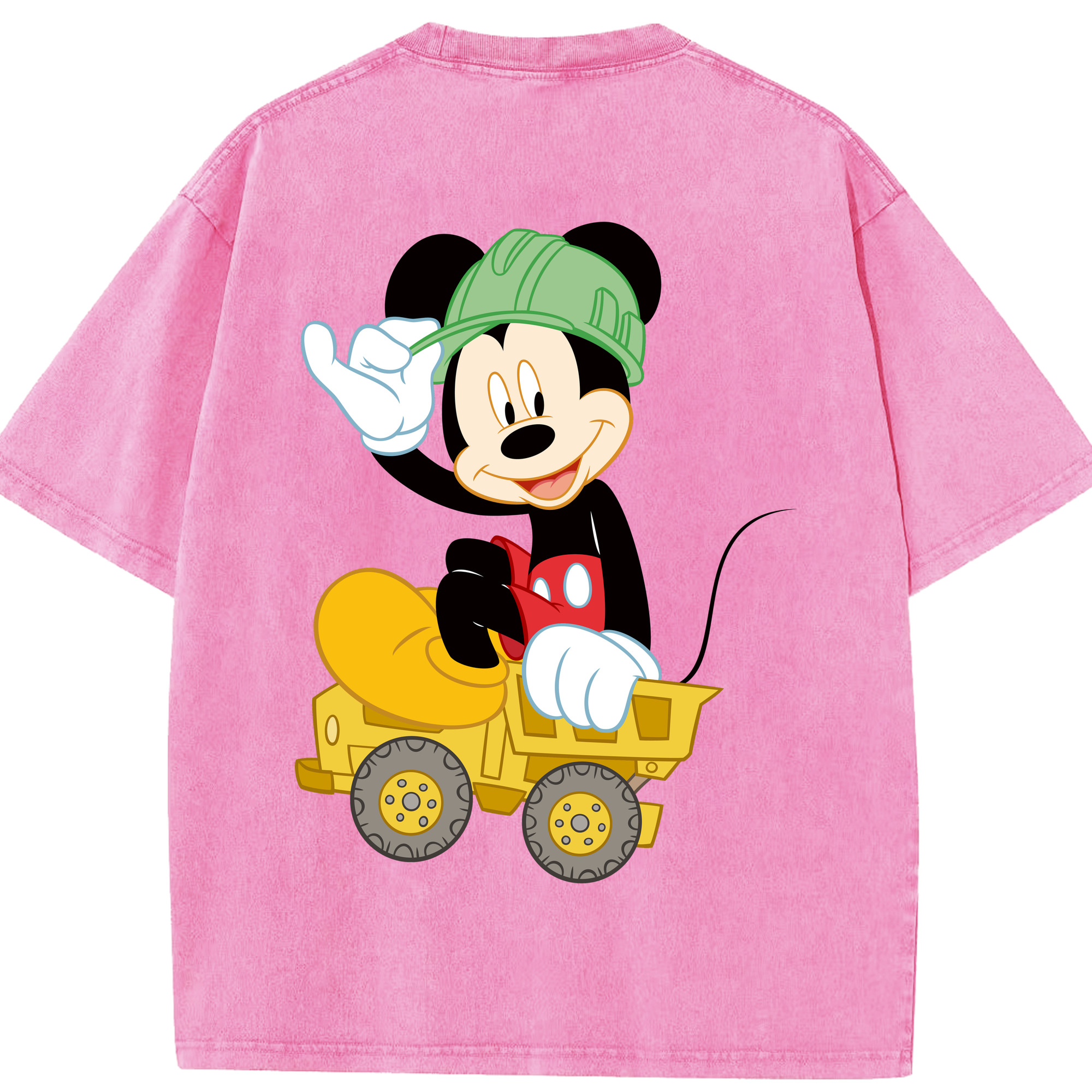 （画像用） ミッキーマウス Mickey Mouse 綿100% ヴィンテージ風 半袖Tシャツ（背面プリント）